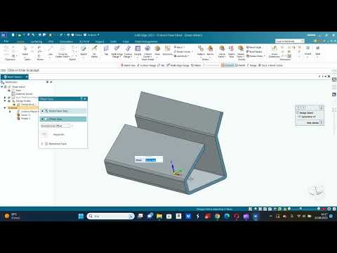 Solid Edge 2023 Eğitim Videoları-Sac Metal Modülü- 21-Move / Rotate / Offset / Match and Delete Face