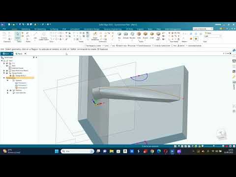 Solid Edge 2023 Eğitim Videoları-Senkron Parça Modelleme-19 Loft-Lofted Cut Komutları