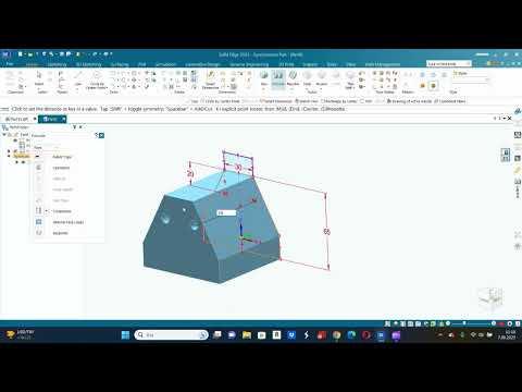 Solid Edge 2023 Eğitim Videoları-Parça Çizimi Örnek-7