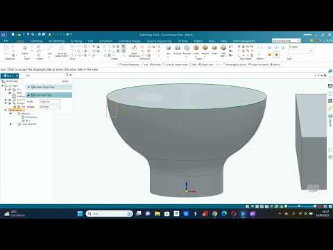 Solid Edge 2023 Eğitim Videoları-Senkron Parça Modelleme -14 - Lip Komutu
