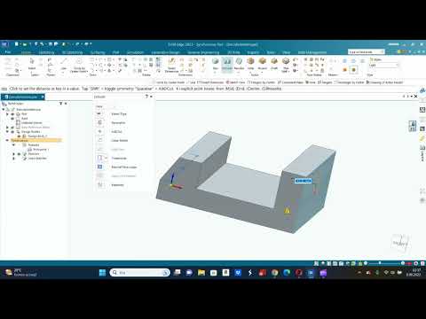 Solid Edge 2023 Eğitim Videoları-Senkron Parça Modelleme-3 Extrude 2.kısım